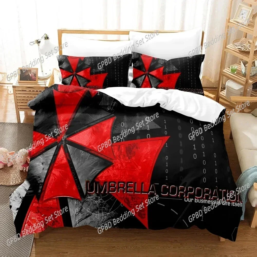 

Corporation Red Umbrella Bedding Set Single Twin Double Queen King Cal King Size Bed Linen Set