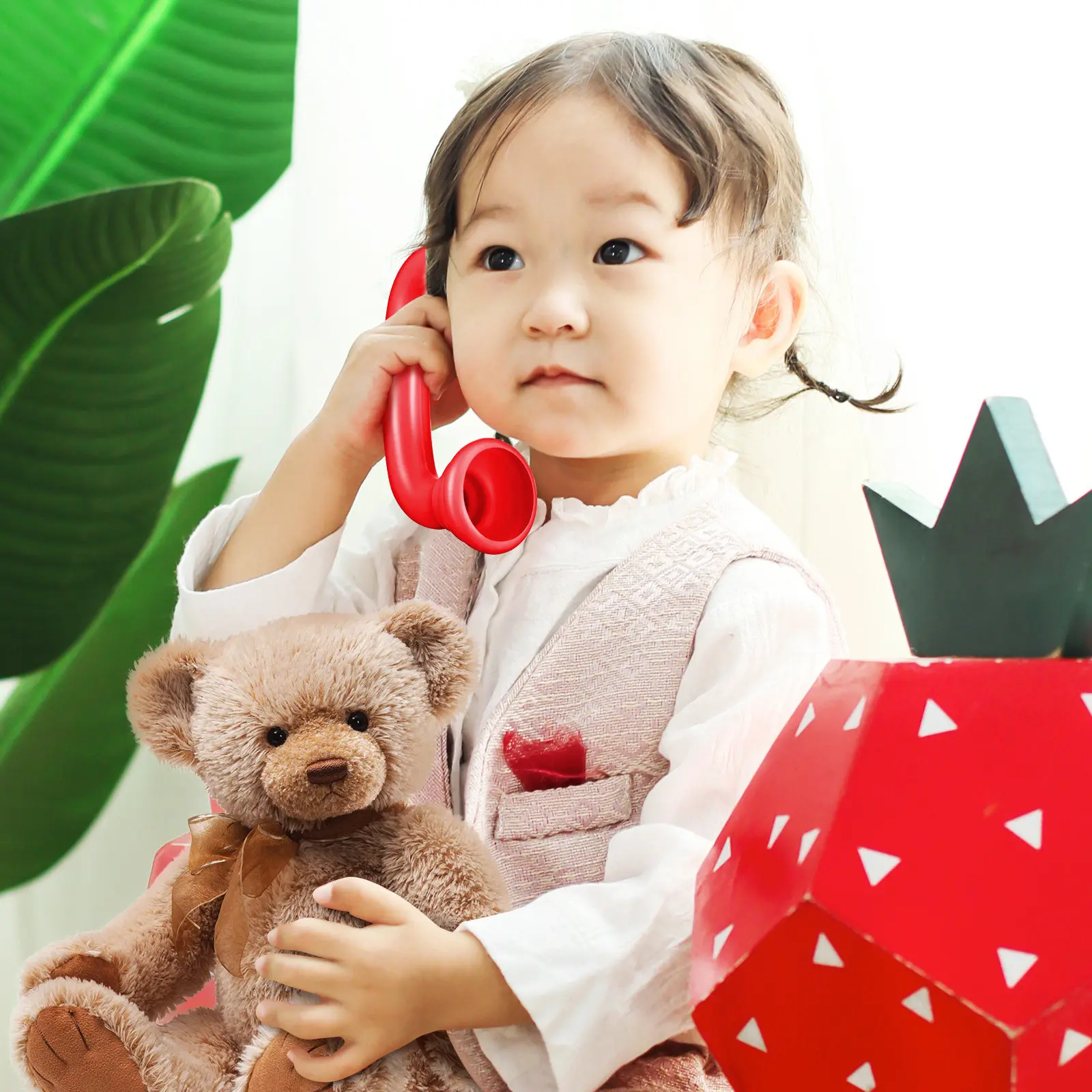 12Pcs Plastic Telephone Phones Kids Baby Phone Toy For Early Childhood Education Reading Speech Therapy Classroom