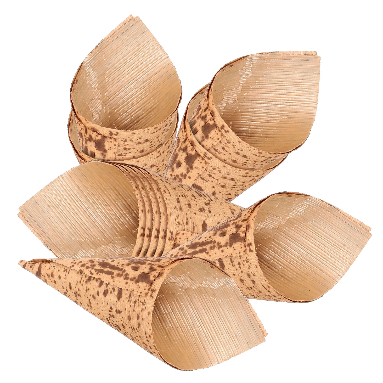 

50 Pcs Cone Bowl Cones Food Wooden Catering Supplies Disposable Charcuterie