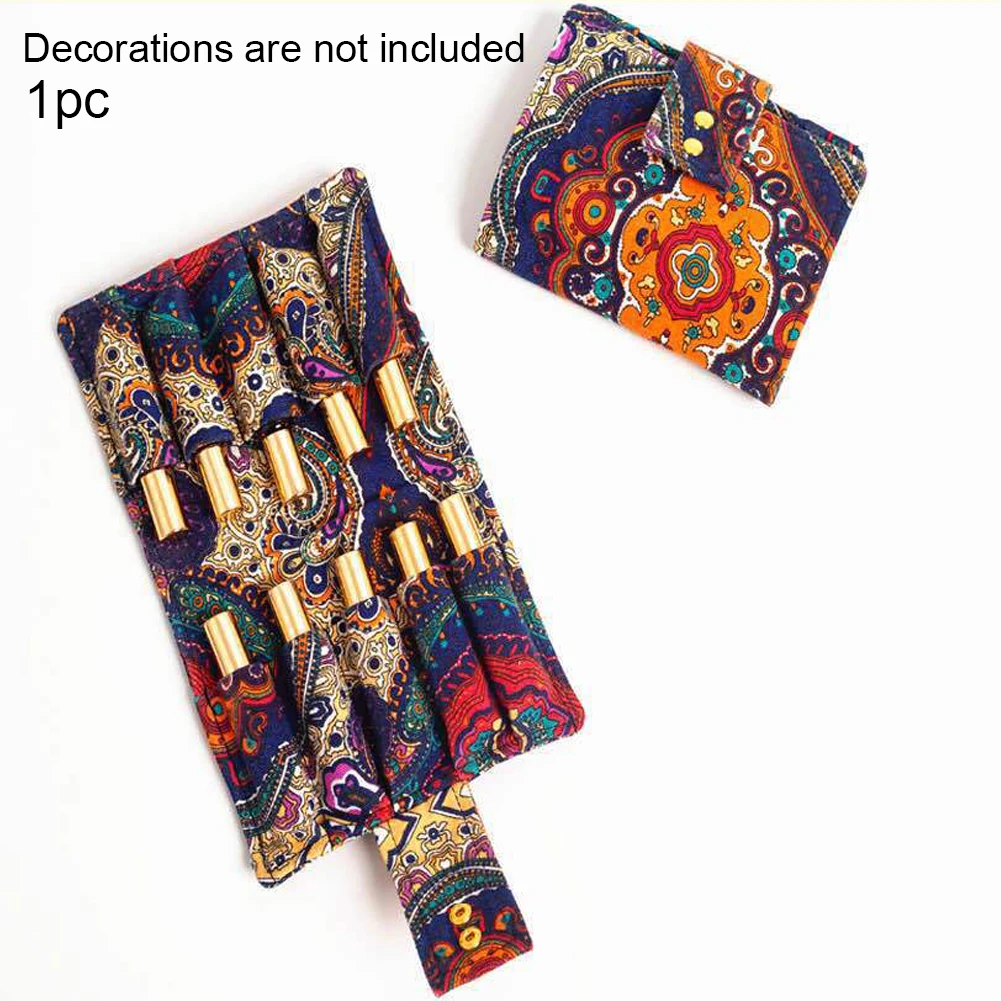 10 Slots Canvas Storage Bag Printed Handbag Carrying Case Essential Oil Organizer Perfume Protective Storage Pouch