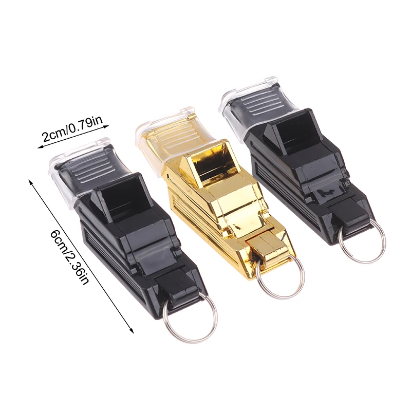 1Pc Professional Football Referee Whistles With Lanyard Box Big Sound Plastic Whistles Basketball Whistles  Equipment.