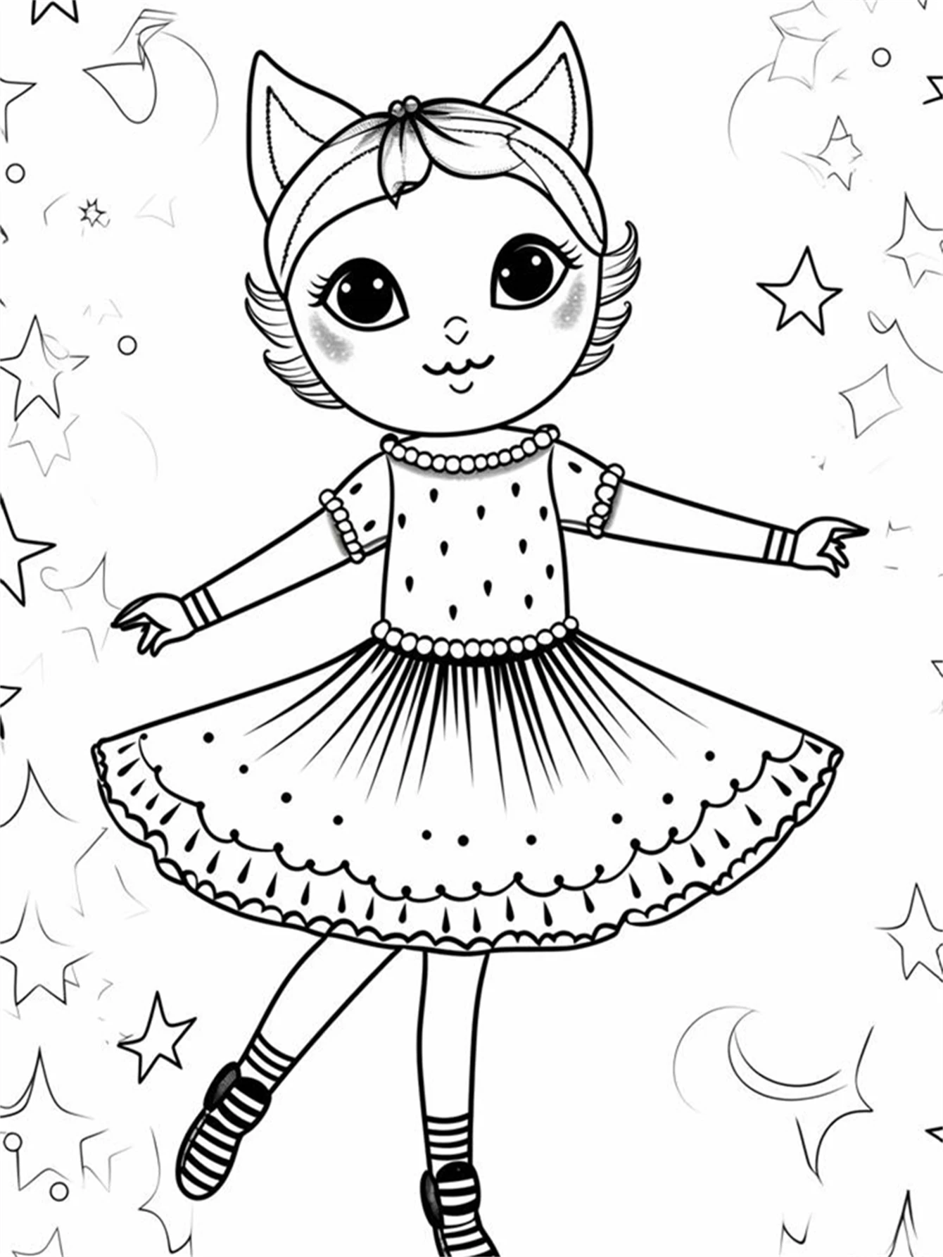 1Pc Line Cat Art Coloring Book Original Upgraded Paper Thickened 22 Pages Coloring Books Gift For Holiday Birthday image 4