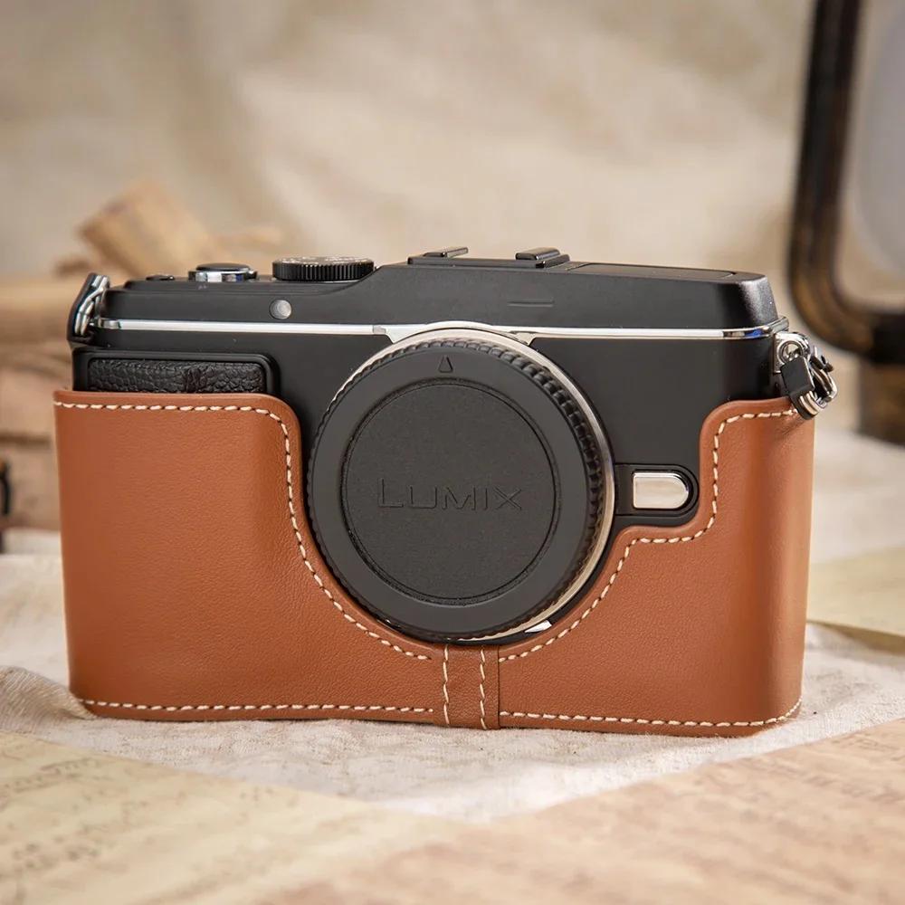 

Получехол для камеры из натуральной кожи E-P3/E-P2, сумка-чехол для OLYMPUS PEN E-P3/E-P2, защитный чехол, кожаная сумка для камеры