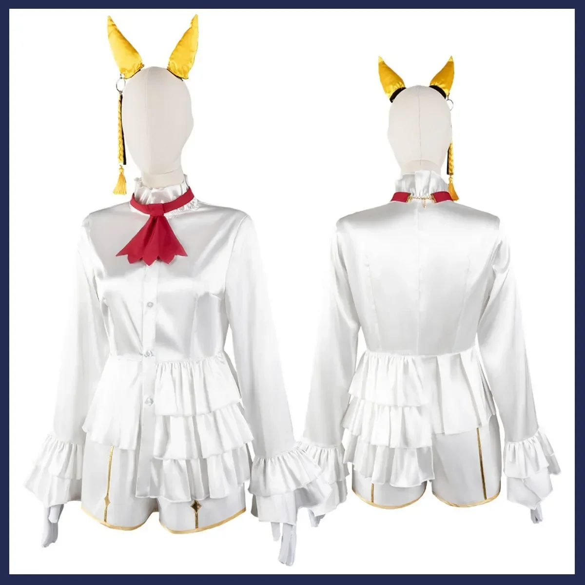 XqGame Umamusume: أزياء جميلة ديربي كالستون لايت O التأثيرية الفائزة معطف موحد فستان شعر مستعار امرأة ملثمين الكرة البدلة