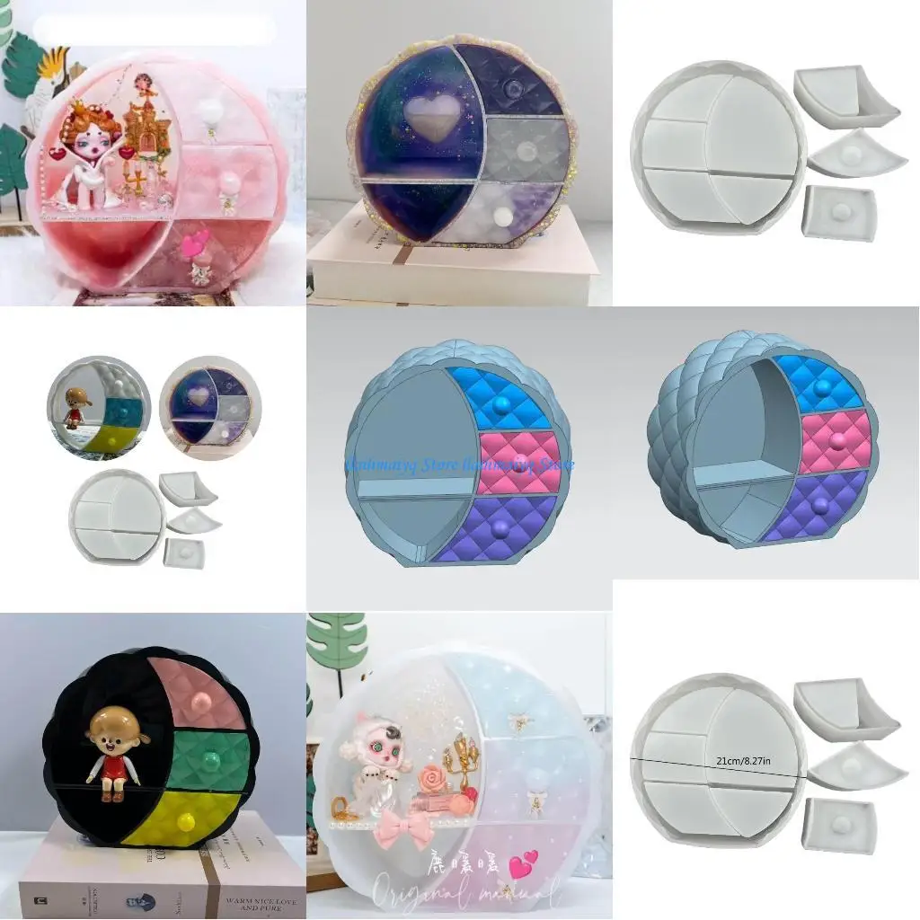 

573b лунная смола плесень стойки силиконовые плесени домашние украшения Diy контейнер плесень