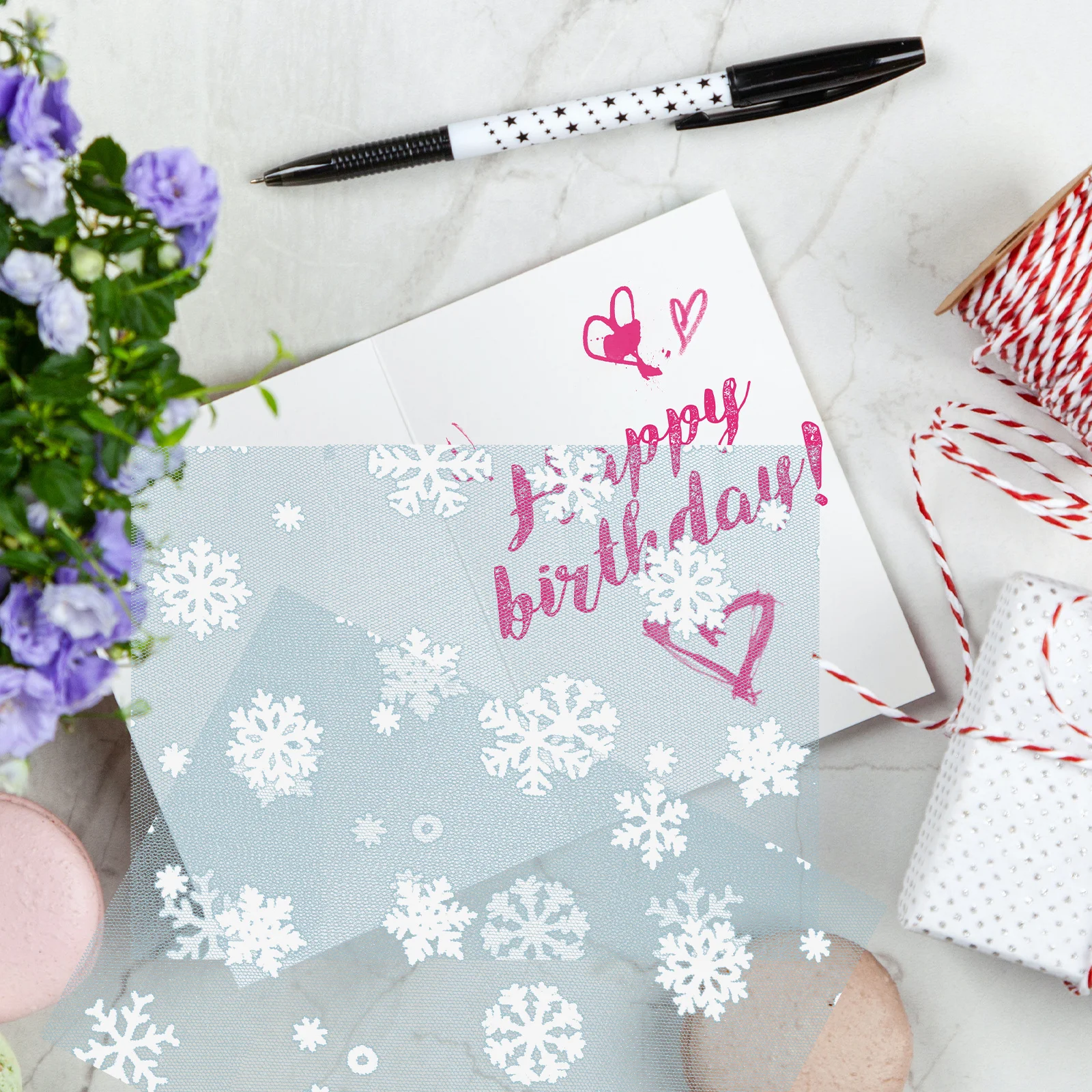 

15cm 10 Yards Snowflake Tulle Roll Embroidered Glitter Organza Ribbon Christmas Decoration Gift Wrapping Party Favor DIY Craft