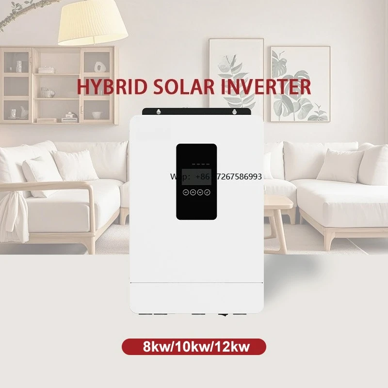 8KW 10KW 11KW 12KW Hybrid Solar Inverter Converter 48v Pure Sine Wave Built-in  220V On/Off-Grid Photovoltaic Inverter