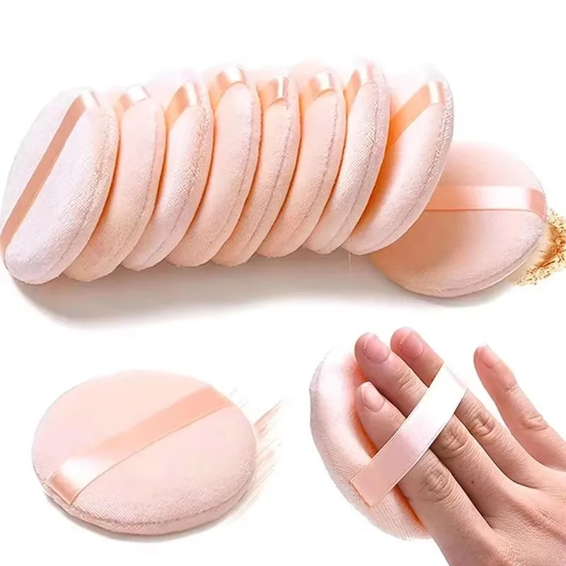 5/10/20/30 stücke Puderquaste Baumwolle Kosmetische Pulver Make-Up Puffs Pads Make-Up Mit Band Gesicht Puderquasten für Lose Und Foundation