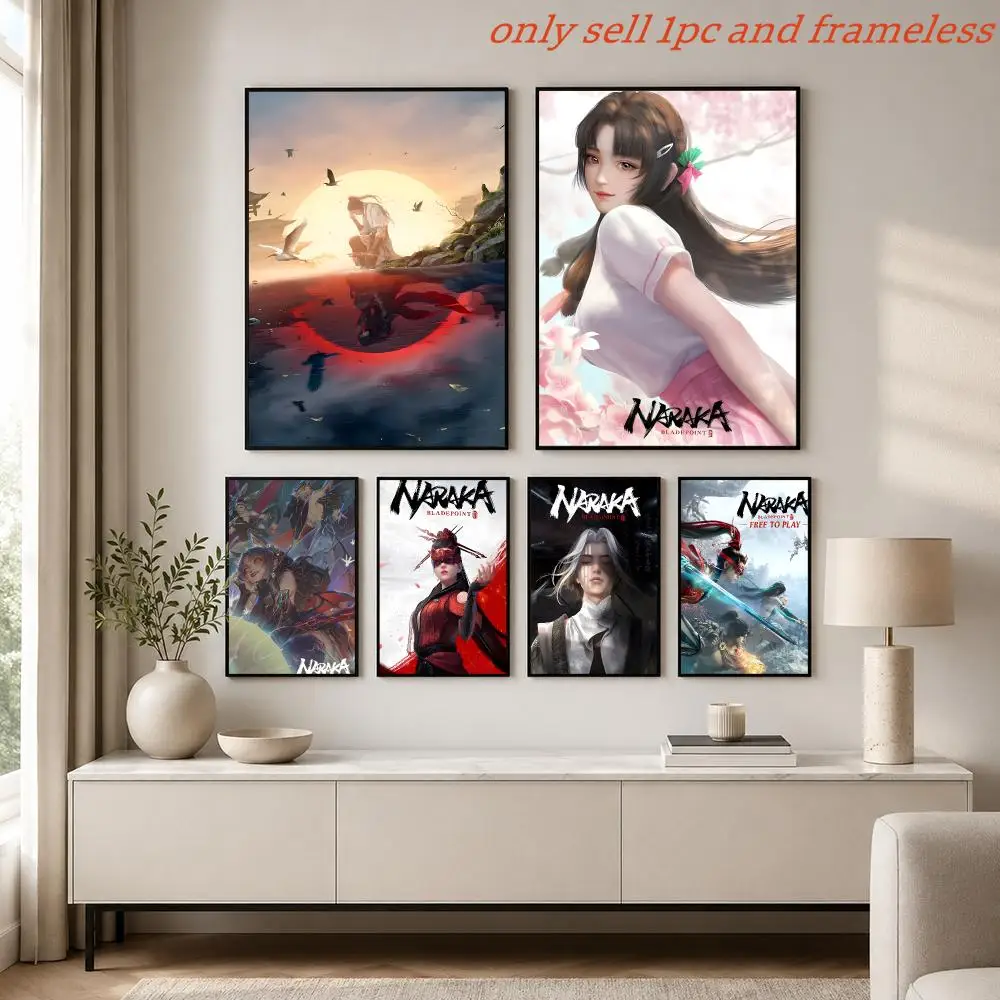 Naraka Bladepoint Martial Arts Poster Print Home Living Room Bedroom Entrance Bar Cafe Art Painting Decora