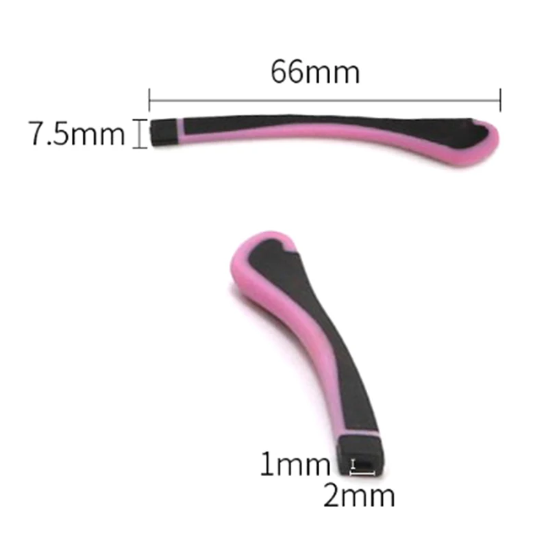 1 Pair Eyeglasses Anti Slip Soft Silicone Ear Hook For Rectangle Metal Temple Glasses Eyewear Accessories