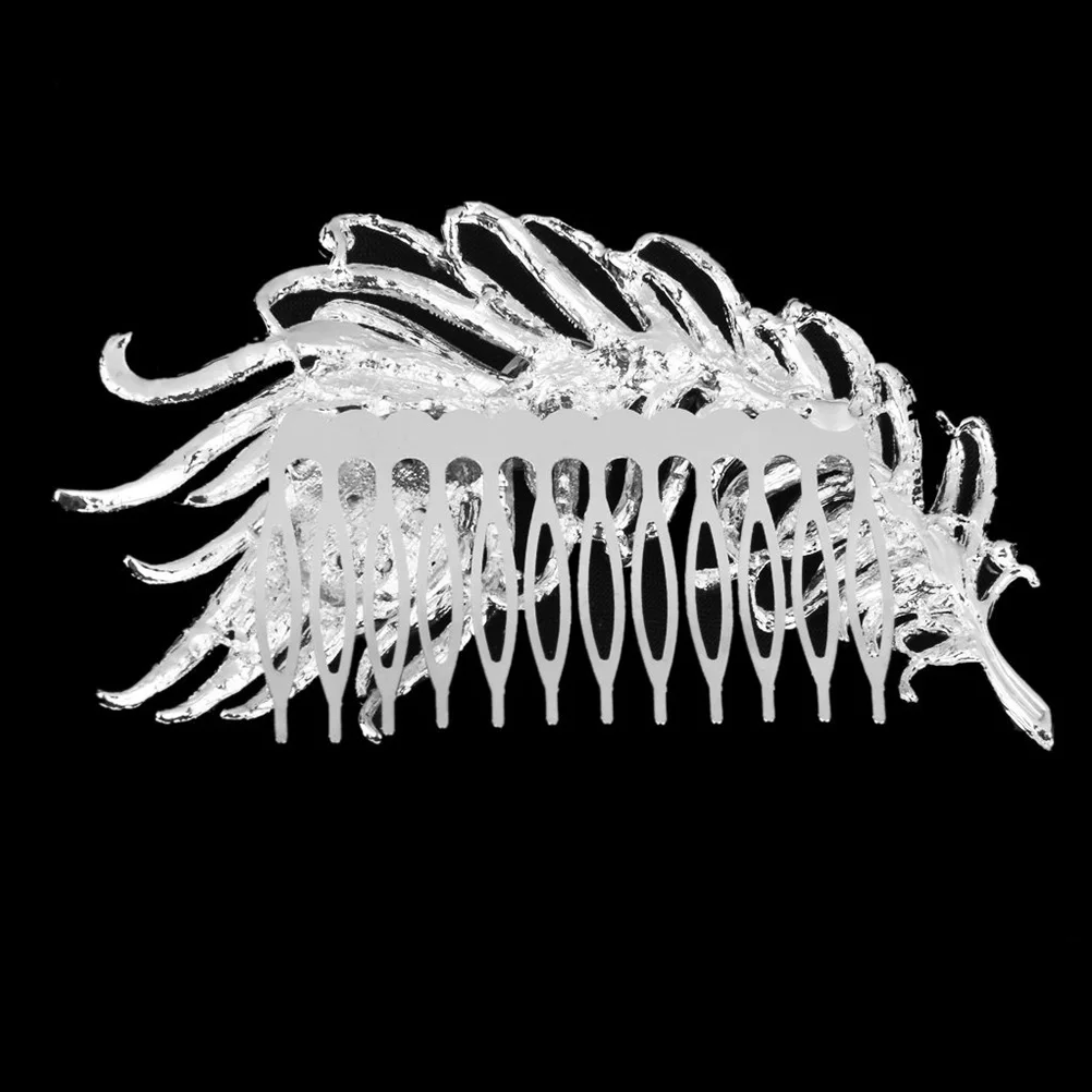 

Silver Alloy Rhinestone Pearl Hair Comb 10x6cm Women Bridal Wedding Prom Party Hair Accessories Styling Combs