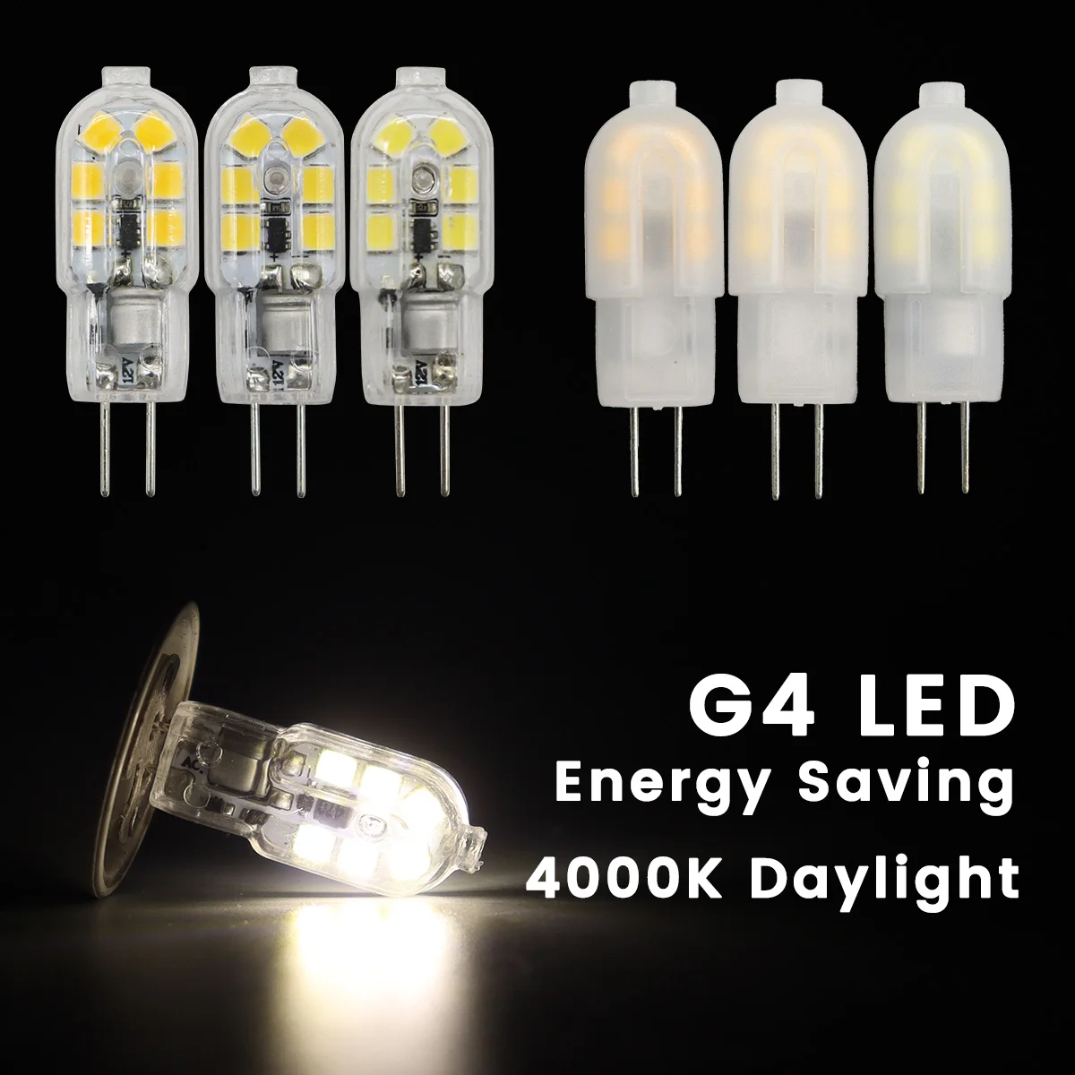 10 قطعة 12 فولت التيار المتناوب/تيار مستمر G4 COB مصباح LED التيار المتناوب/تيار مستمر 12 فولت ضوء الذرة 1.2 واط 2 واط 2.5 واط الأضواء الثريا لمبة استبدال مصابيح الهالوجين