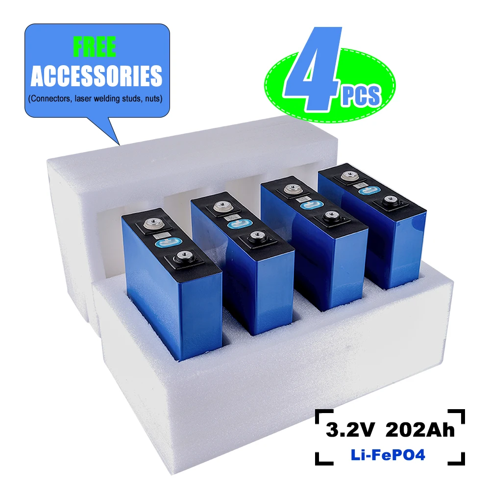 CATL 4PCS Lifepo4 Rechargeable Prismatic Cell 3.2V 100Ah173Ah 202Ah 228Ah 280Ah 310Ah Batteries For DIY 12V Energy Storage Boat