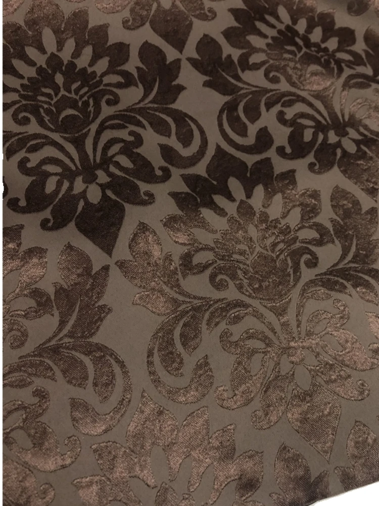 Jacquard Fabric European Classical Brown Skirt Set Designer Apparel Sewing Fabrics Wholesale Cloth for Diy Polyester Material