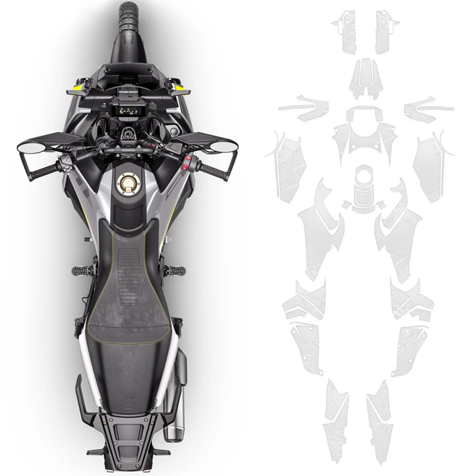 PPF Norden 901 Pre-Cut TPU Paint Protection Film For Husqvarna Norden 901 Motorcycle   Self Healing Anti Scratch Clear Body Film