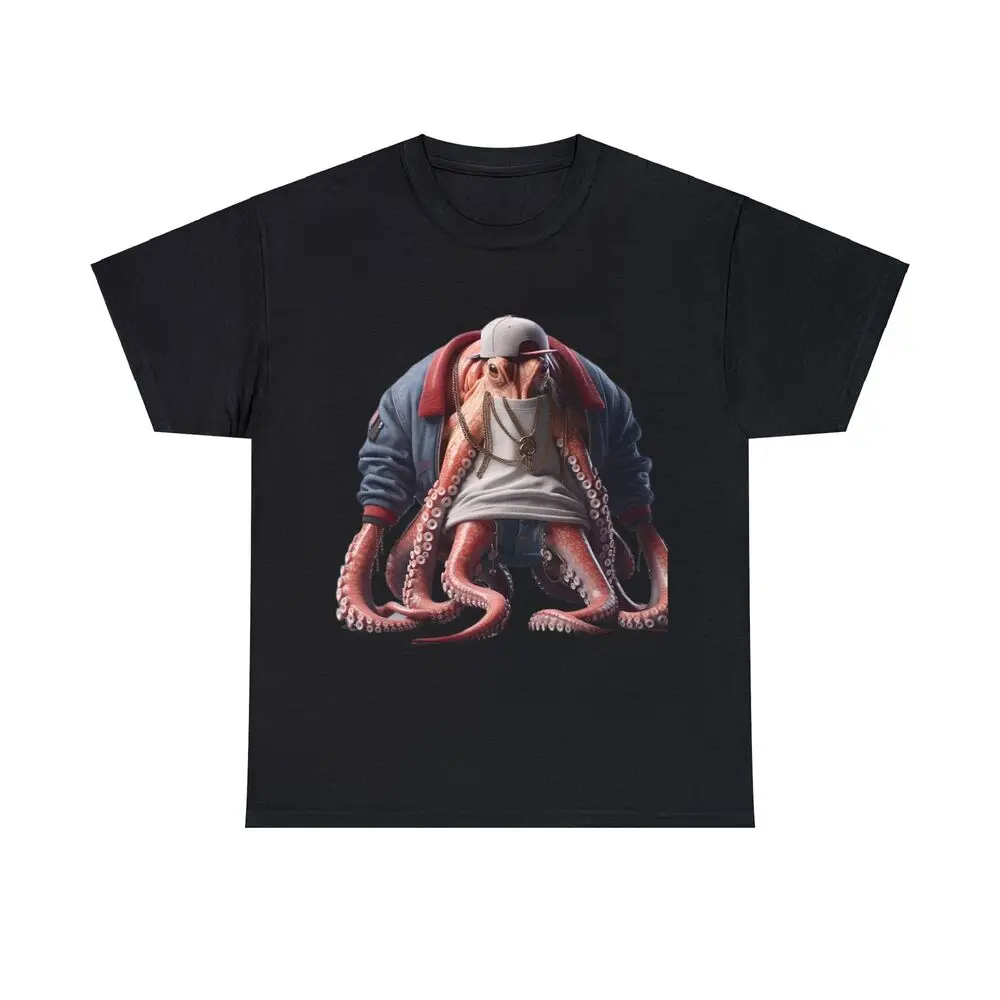 Realistic Octopus Marine Life T-Shirt Hip Hop Funny Graphic For Men Clothing Women Short Sleeve Tees