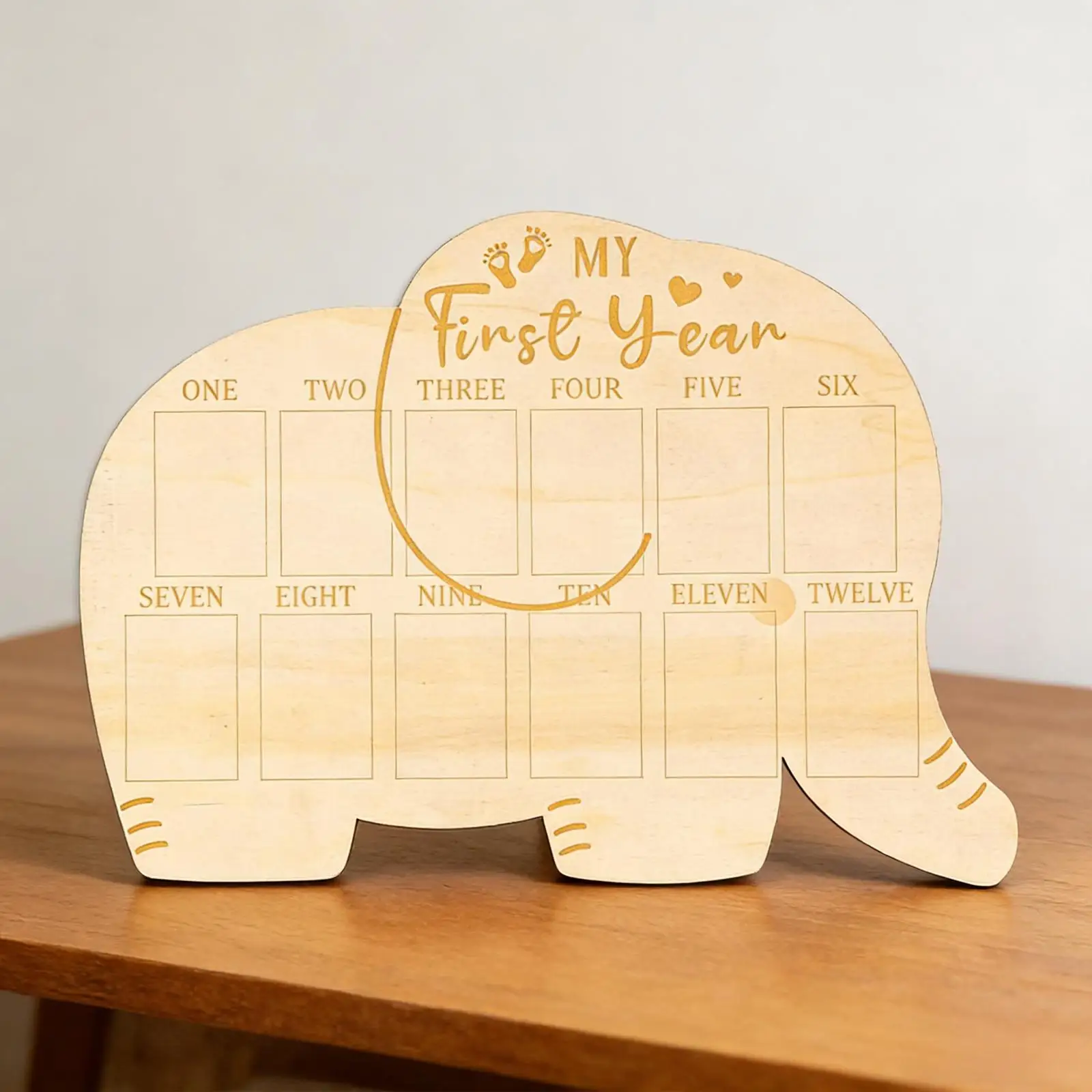 私の最初の1年記念写真フレーム-12ヶ月写真ディスプレイ、出産祝い-新生児記念品-壁飾り-1歳の誕生日飾り