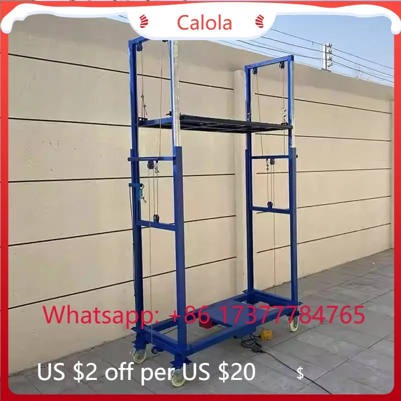 New Mobile Electric Lifting Platform Folding Disassembling Scaffolding Indoor Outdoor High Altitude Work Decoration Platform