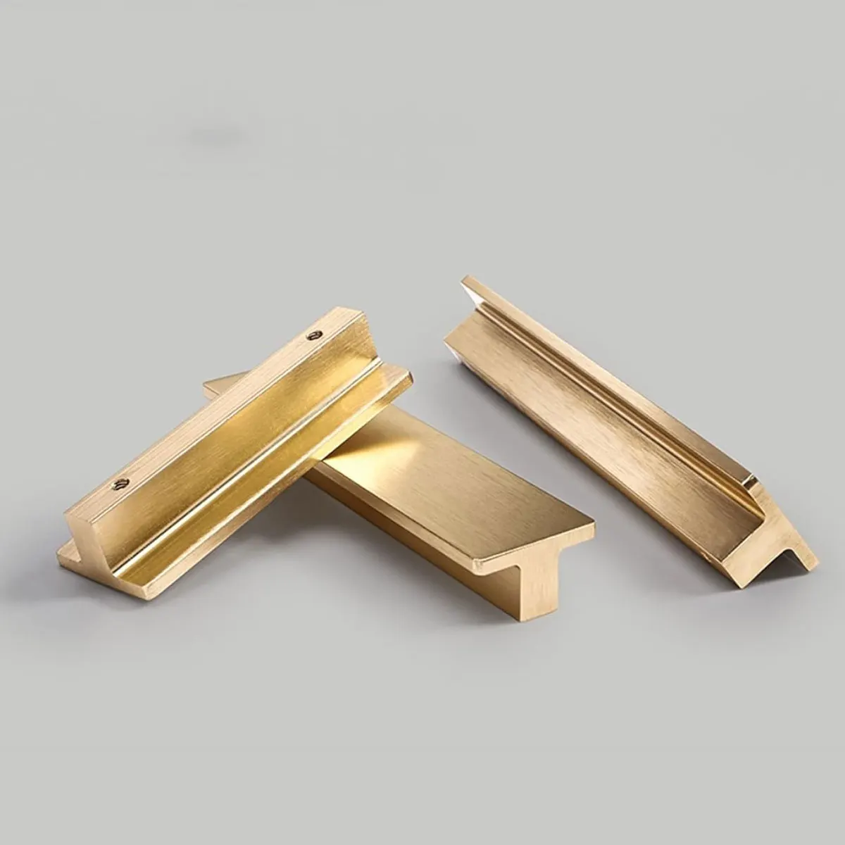 Brushed Gold Cabinet Handles Aluminum Alloy Wardrobe Pulls Modern Simple Kitchen Cupboard Door Handles Furniture Hardware 1 pc