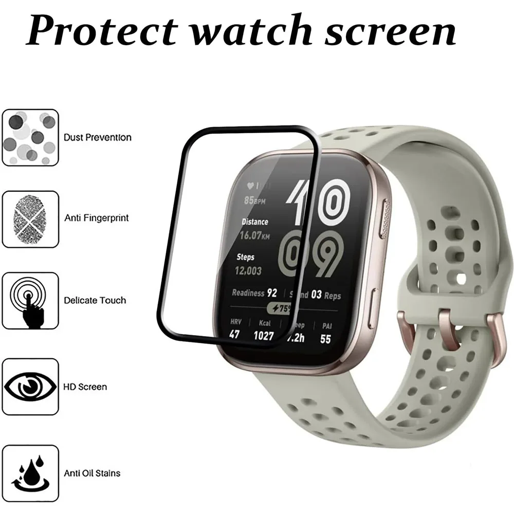 Protective Film For Huami Amazfit Bip 6 SmartWatch Screen Protector Film for Amazfit Bip6  Full Clear TPU Soft Cover 3D Curved