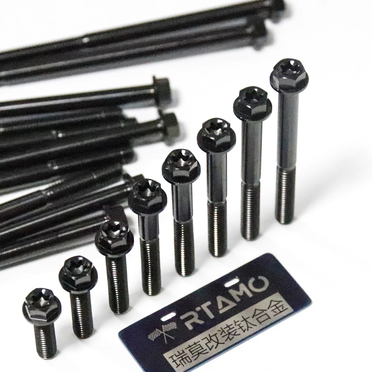 RTAMO 1Pc Bullone in lega di titanio M6x10-120 Viti con flangia a testa Torx Viti di ricambio per pinza carter motore moto