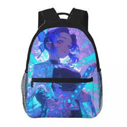 Mochila Impermeável Demon Slayer, mochila escolar de alta capacidade para meninas e meninos, bolsa para laptop de 16 