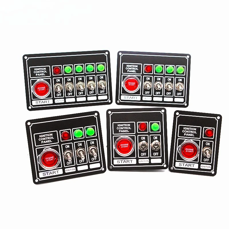 engine start button LED toggle switch Auto parts new aluminium alloy combination panel switch with indicator light