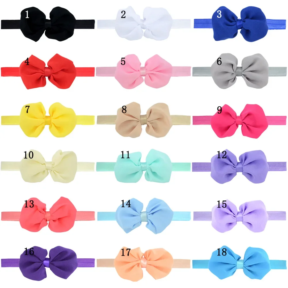 Bows Headband Girls Wide Edge Traceless Bowknot Newborn Baby Elastic Soft Hair Band Kids New Hair Accessories