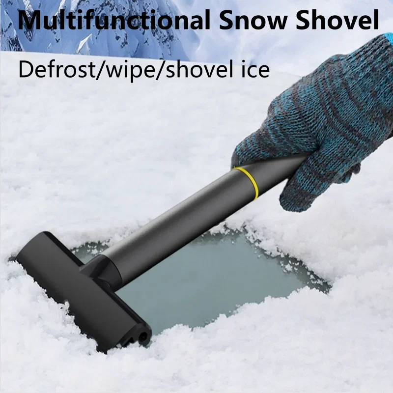 Multifunctional Ice Scraper Snow Removal Car Windshield Window Snow Cleaning Scraping Tool TPU Auto Ice Breaker Snow Shovel