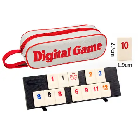 Travel Rummy Set Rummikub Rummybrix Mahjong Casual Party Table Games Pull Games Chess Number Pairing Game Travel Game