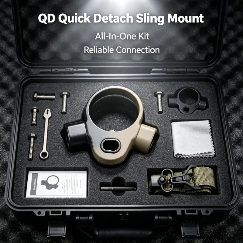 Single & Dual‑Point Strap Link Component: Metal QD Quick Detach Swivel Adapter for Outdoor Hobby Model Assembly