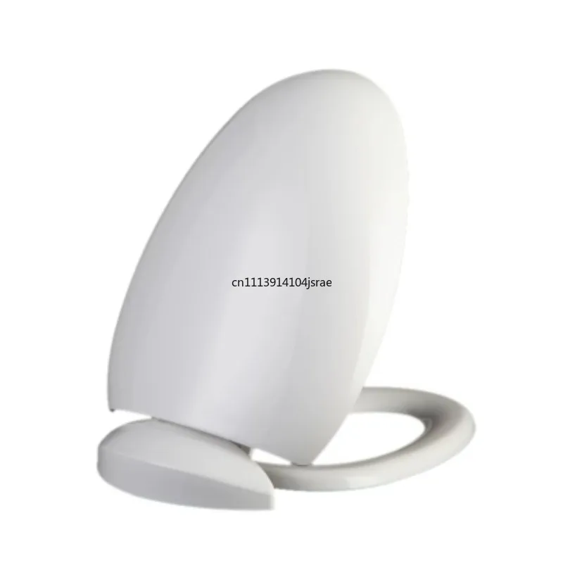 Toilet Seat Full Set White PP Board Vintage Stainless Steel Hinges Oval Egg Type Replacement Toilet Lid Hardware Fitting