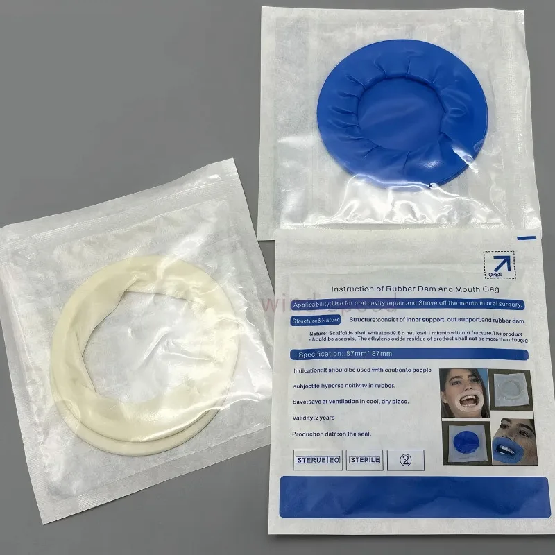 Rubber Dam Mouth Prop  Dentistry 5Pcs O-Type Disposable Mouth Gag Adjustable Dental Oral Cavity Nursing Repair Material Tool