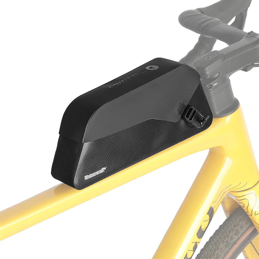 AliExpress Rhinowalk Bicycle Front Top Tube Bag Waterproof Cycling Frame Storage Bag Travel Bikepacking Phone Pack Screw & Strap fixed