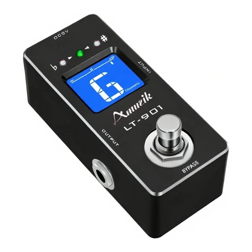 Imagen 2 del producto Amuzik Pedal de efecto de guitarra Tuning cromático Lt-07 Mini sintonizador Pitch True Bypass 9V para guitarra bajo violín ukelele Stax Rowin