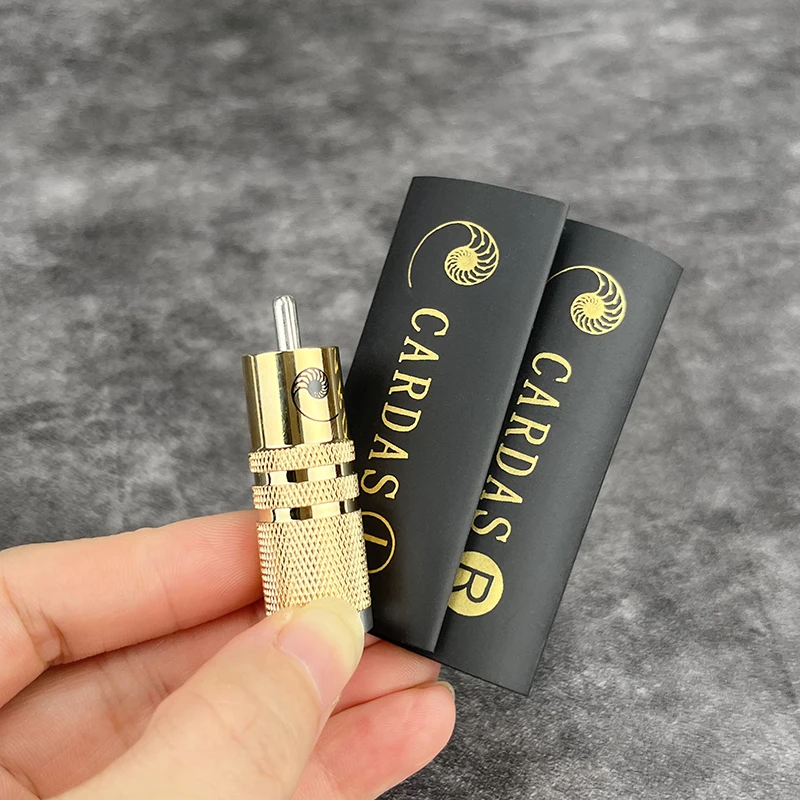 Original CARDAS Silver Plated RCA Lotus Plug Audio Cable Signal Coaxial Cable AV Terminal Block Send Logo Heat Shrink Tube