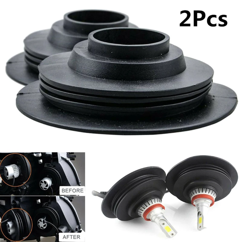 2PCLED Headlight Rubber Dust Cover Car Motorcycle Headlamp Bulb Waterproof Sealing Cap For H1 H3 H4 H7 H8 H9 H11 H7 LED Headligh