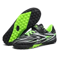 Fashion Green Men's Football Sneakers Outdoor Non-slip Youth Futsal Soccer Cleats Indoor Comfortable Leather TF Soccer Shoes Men
