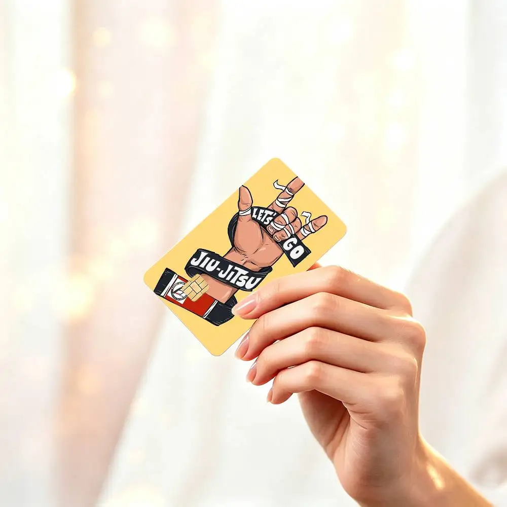 Brazilian Jiu Jitsu  HD Waterproof Credit Card Stickers Silicone Decals For Chip Game Cards Gift