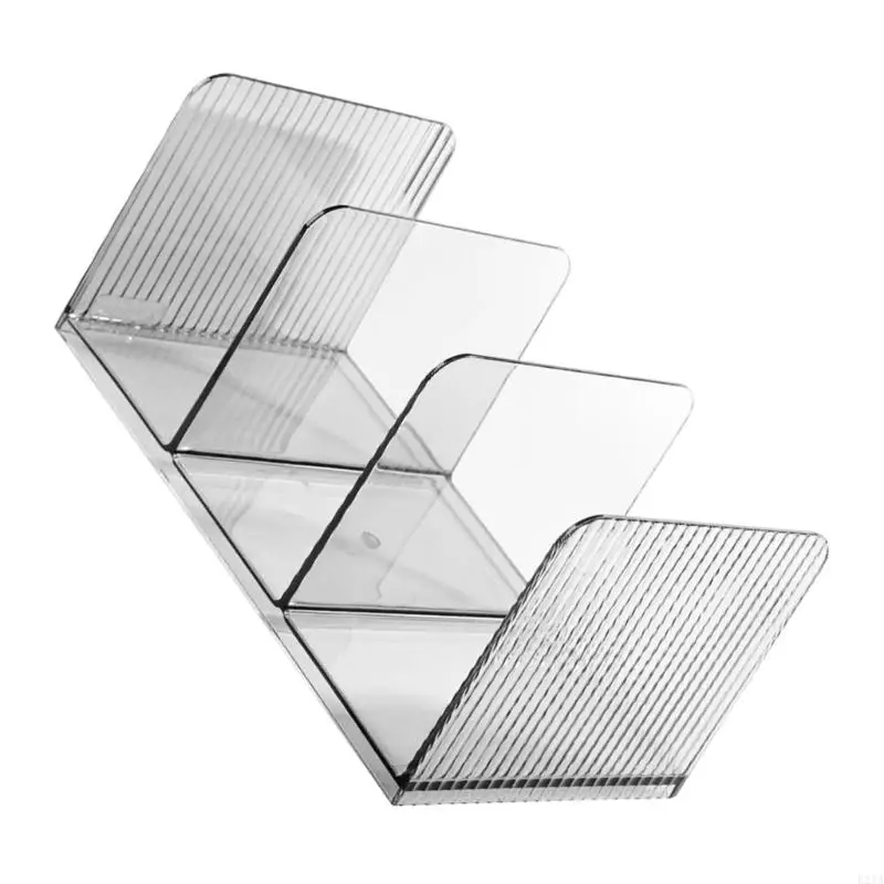 3 Compartments Book End Book Stopper Magazine Stand Space Saving Book Organiser