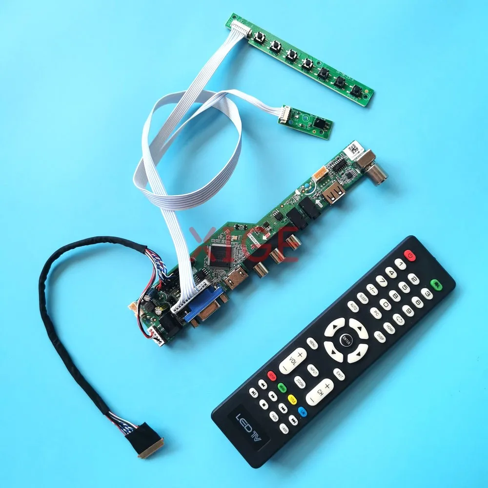 

Driver Controller Board For LTN140AT07-301/D01/H01/T01 Kit DIY HDMI+VGA+AV+USB 40-Pin LVDS 14" Analog TV 1366x768 Laptop Screen
