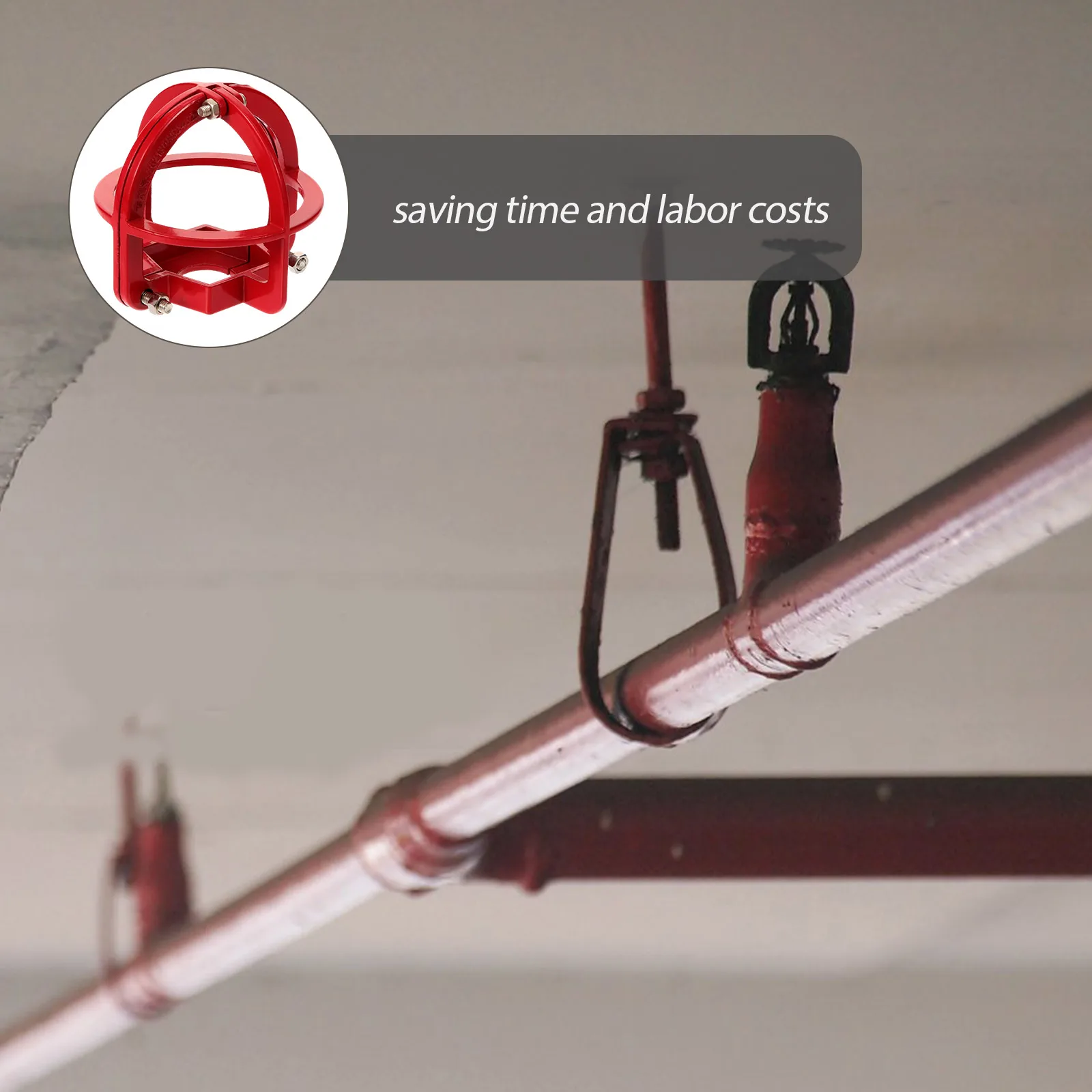 

Sprinkler Head Protective Cover Red Metal Guard Cage for Fire Sprinklers Easy Installation Maintenance Suitable Various