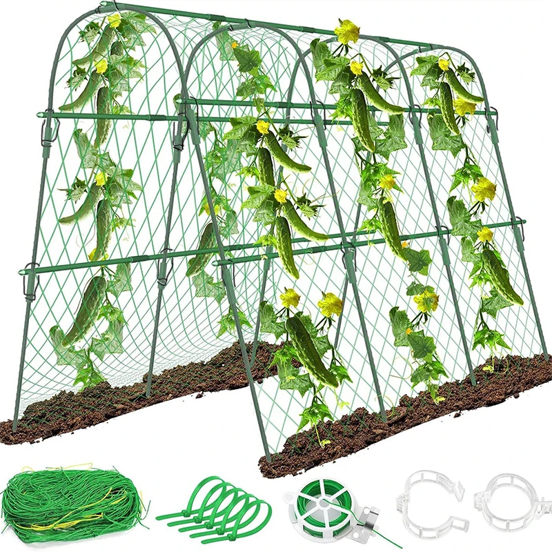 

Outdoor Garden Arched Frame, Garden Arched Vine Frame Kit, Climbing Plant Bracket, Suitable for Cucumber, Pumpkin, Grape Vine