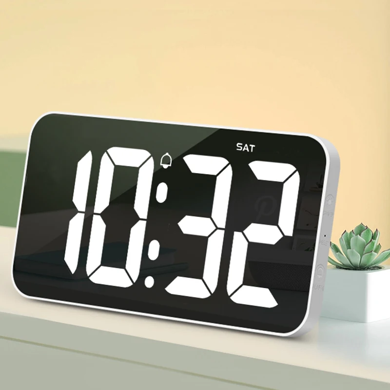 LED Alarm Clock Digital Wall Clock Super-size 10.8