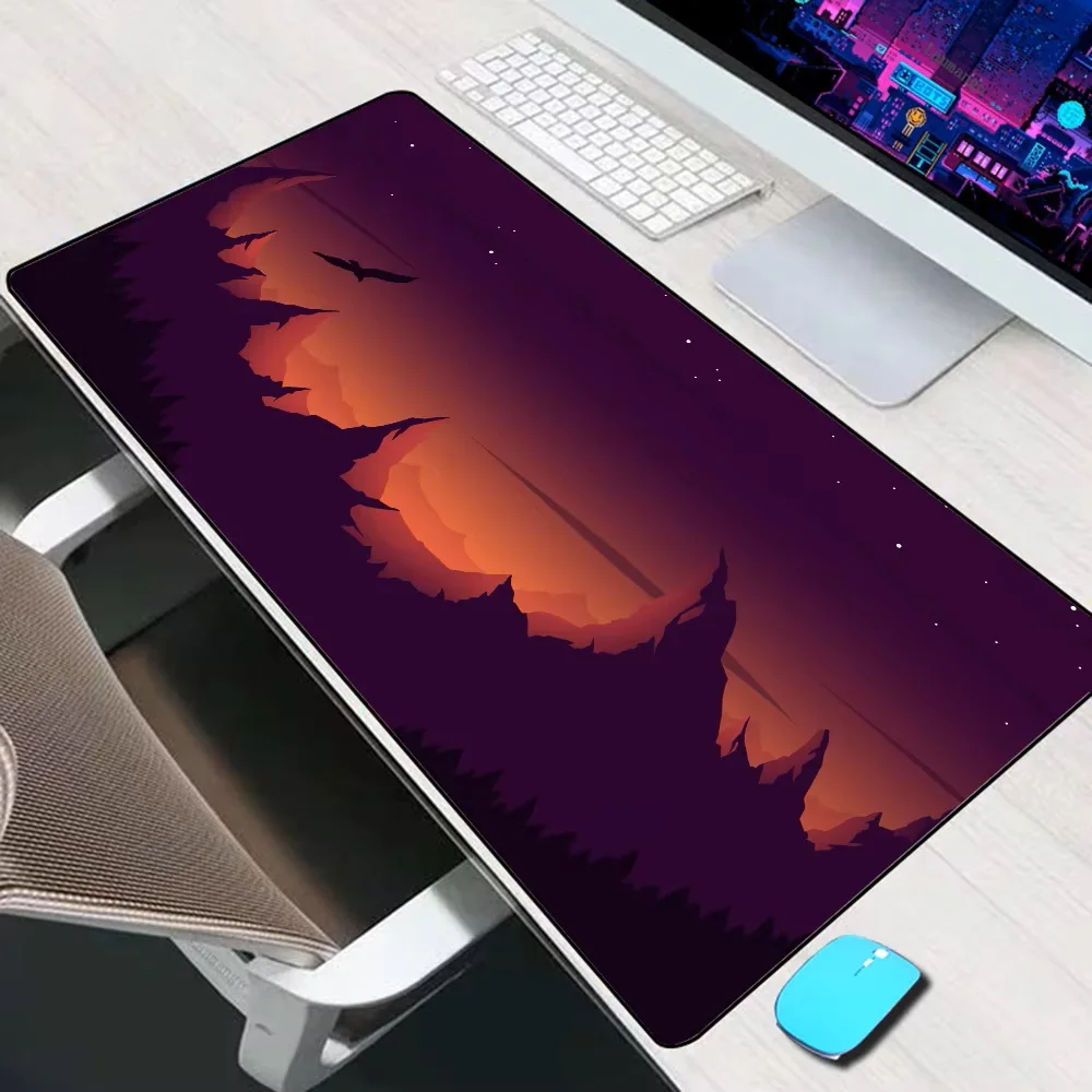 Deep Forest Sunset Large Mouse Pad Gaming Accessories Mouse Mat Keyboard Mat PC Gamer Desk Pad Computer Mousepad Laptop Mausepad