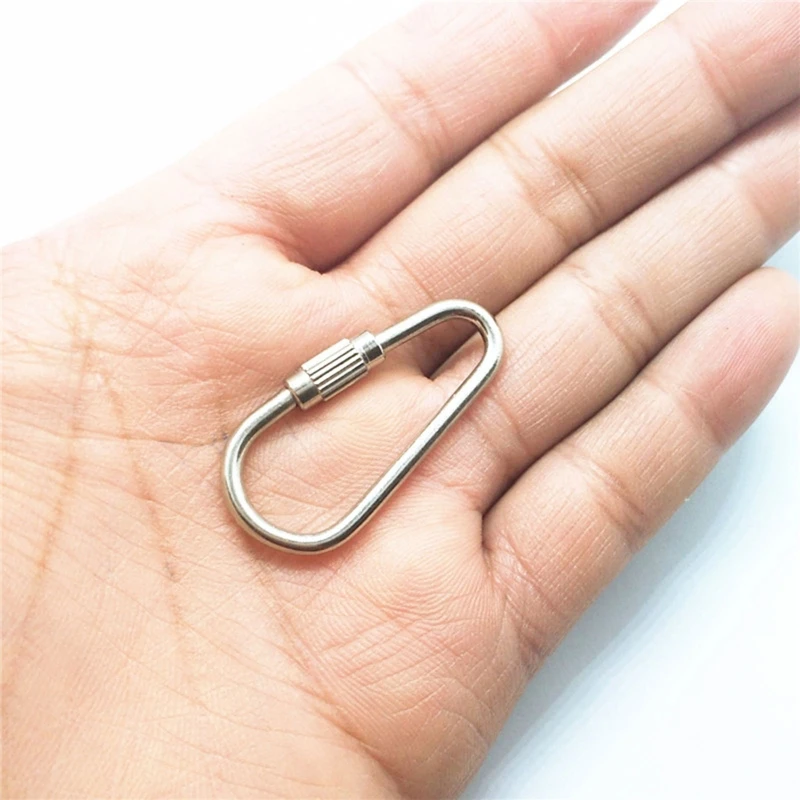 J0MC 10 Pieces Bird Toy Hooks Stainless Steel Parrot Toys Parts Anti-Rust Connector for Hanging Swing Nest Fruit Feeder