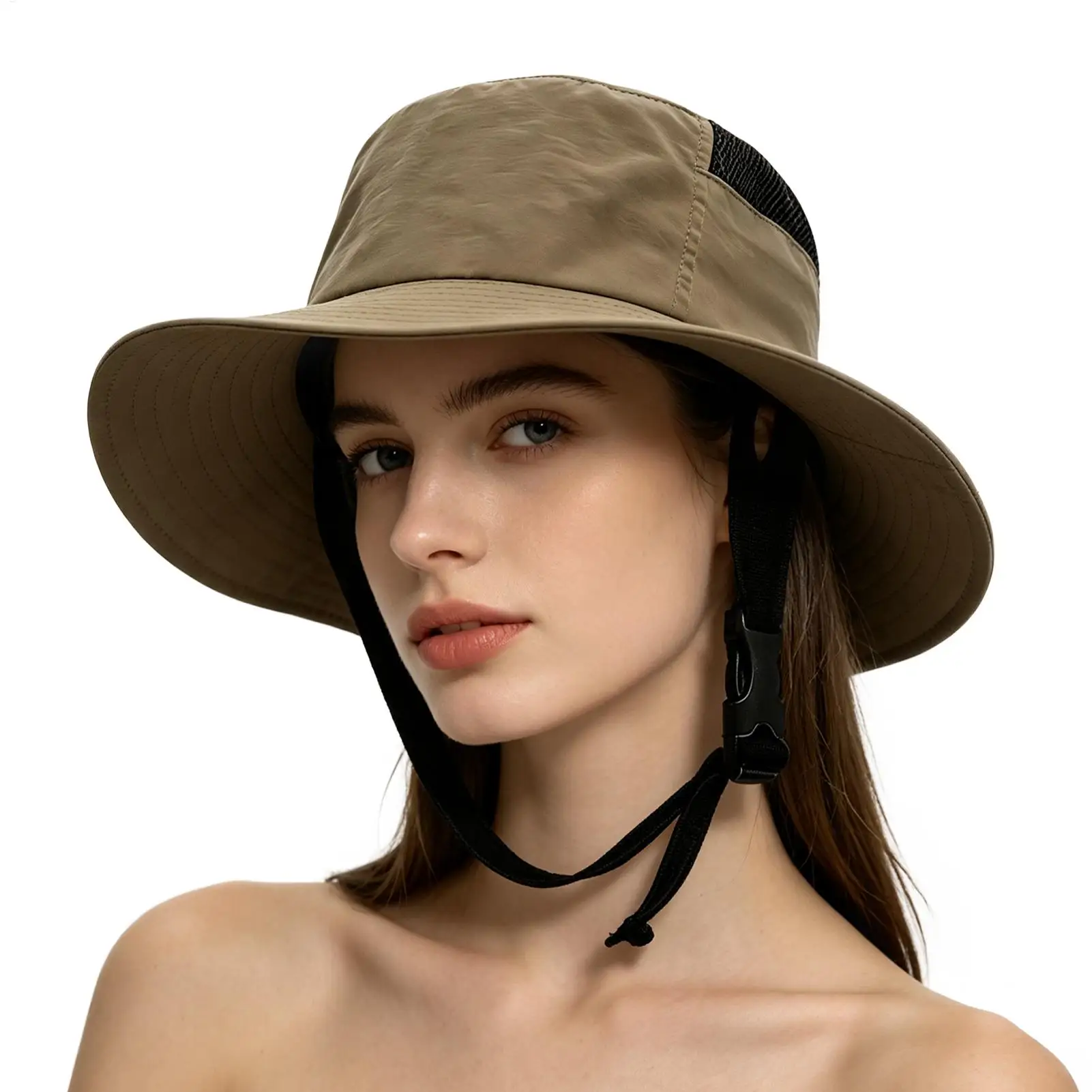 Windproof Hat Helmet Motorcycle Head Protection Wide Brim Adjustable Safety Helmet Shaped Sunhat For Adults Bicycle Surfing