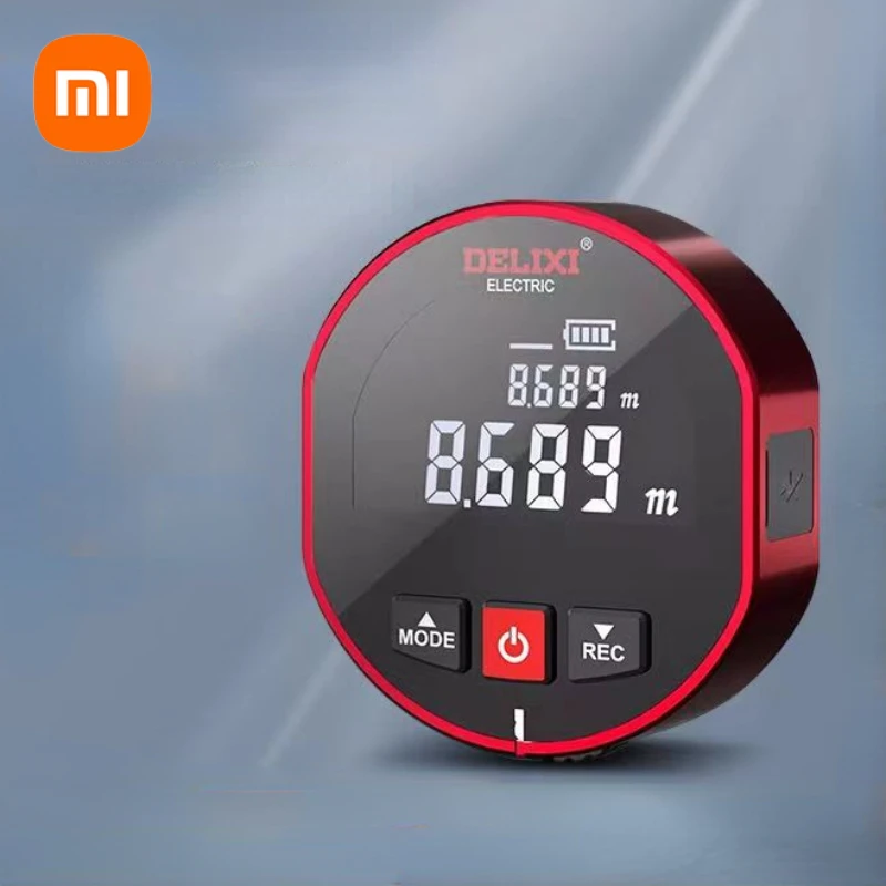 Xiaomi DELIXI Rangefinder Tape Measure Roller Electronic Rule High Precision Flat Curved Arc Distance Laser Distance Meter Tool