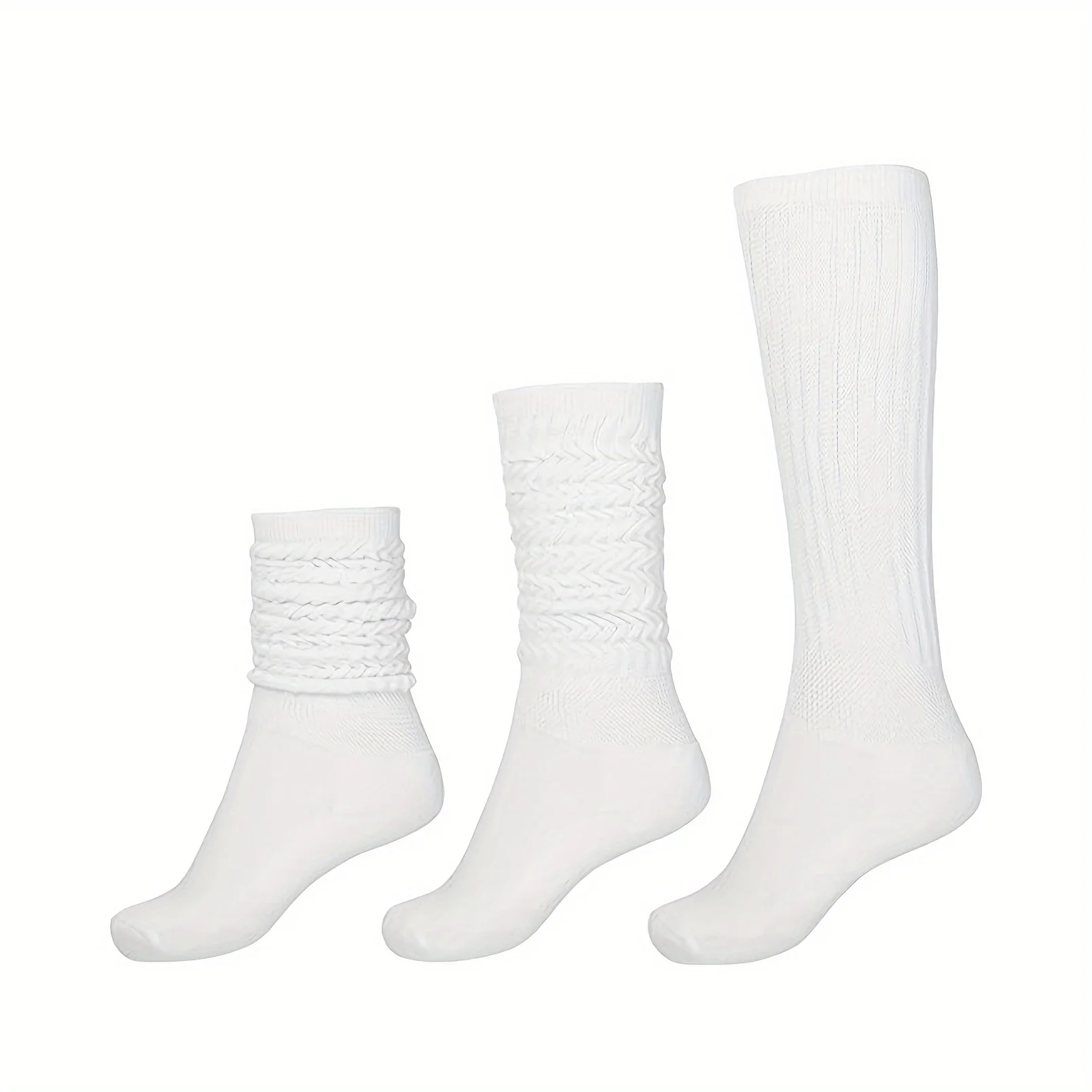 6 pairs of medium length socks, stacked socks, versatile and fashionable for daily wear, shopping, and holiday relaxation
