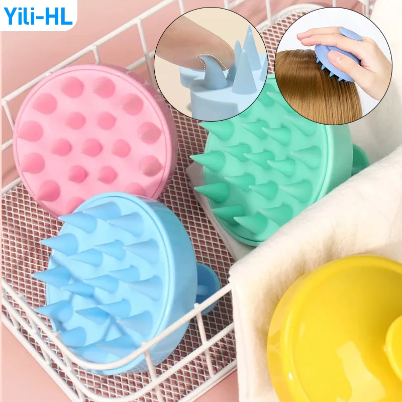 

Scalp Head Massager Hair Washing Comb Body Spa Massage Tool Head Relax Scratcher Bath Shower Brush Silicone Shampoo Brush